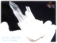 画像3: 約305ｇ 水熱育成法 人工水晶 クォーツ クラスター インテリア 結晶 （別名：クォーツ 水晶 石英 ） No.3563 (3)