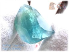 画像2: コレクション向け ” 海の宝石 ” アクアリウムグリーンブルーフローライト ファンシーファセットカットルース タスマリン No.3848 (2)