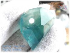 画像3: コレクション向け ” 海の宝石 ” アクアリウムグリーンブルーフローライト ファンシーファセットカットルース タスマリン No.3848 (3)