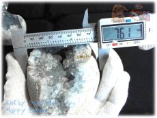 画像3: マダガスカル産 セレスタイト クラスター 結晶 標本 原石（別名：天青石 celestite） No.3886 (3)
