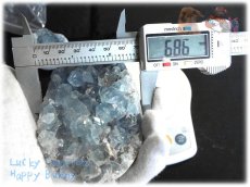 画像3: マダガスカル産 セレスタイト クラスター 結晶 標本 原石（別名：天青石 celestite） No.3888 (3)