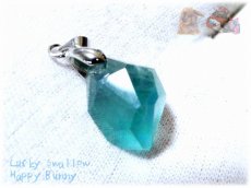 画像5: ふっくらぷちかわ♪ コード選択式 アフガニスタン産 天然結晶宝石質 ブルーフローライト ネックレス ペンダント No.3966 (5)