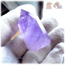 画像8: 天然紫水晶ポイント アメジストポイント ♪No.4087 (8)