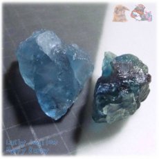 画像2: 秘蔵品 宝石質 特殊希少カラー ブルーフローライト 結晶 蛍石 原石 No.4561 (2)