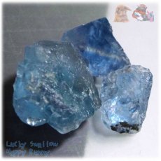 画像2: 秘蔵品 宝石質 特殊希少カラー ブルーフローライト 結晶 蛍石 原石 No.4563 (2)