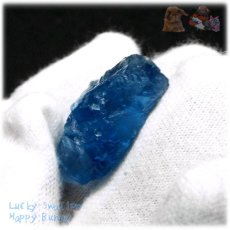 画像4: 秘蔵品 宝石質 特殊希少カラー ブルーフローライト 結晶塊 蛍石 原石 No.4569 (4)