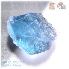 画像1: ◆ 秘蔵品 宝石質 特殊希少カラー ブルーフローライト 欠片 結晶 蛍石 原石 No.4884 (1)