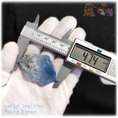 画像8: ◆ 大きな 秘蔵品 宝石質 特殊希少カラー ブルーフローライト 欠片 結晶 蛍石 原石 No.4909 (8)