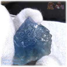 画像3: ◆ 秘蔵品 宝石質 特殊希少カラー ブルーフローライト 欠片 結晶 蛍石 原石 No.4914 (3)