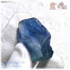 画像3: ◆ 秘蔵品 宝石質 特殊希少カラー ブルーフローライト 欠片 結晶 蛍石 原石 No.4916 (3)