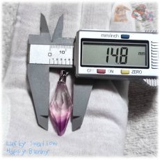 画像7: 魔石ペンダント  パープルフローライト 結晶 紫蛍石 No.5086 (7)