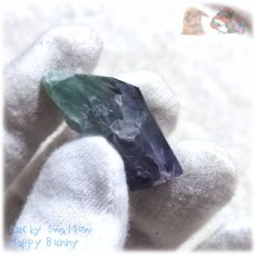 画像8: ◆ ” 魔晶石 ” 特殊バイカラー フローライト 結晶 蛍石 No.5186 (8)