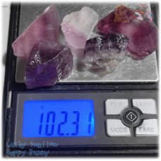 画像7: ◆ 業務用 パープルフローライト 赤紫色 原石 無選別 未洗浄 約100ｇ 量り売り 天然石 ♪3107 (7)