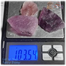 画像9: ◆ 業務用 パープルフローライト 赤紫色 原石 無選別 未洗浄 約100ｇ 量り売り 天然石 ♪3107 (9)