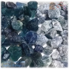 画像1: ◆ 業務用 ブルーフローライト グリーンフローライト 青色 青緑色 青蛍石 結晶 原石 無選別 未洗浄 約100ｇ 量り売り 天然石 ♪3112 (1)