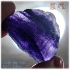 画像8: ◆ 業務用 ダークパープルフローライト 紫色 原石 無選別 未洗浄 約100ｇ 量り売り 天然石 ♪3117 (8)