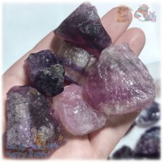 画像7: ◆ 業務用 パープルフローライト 紫蛍石 原石 無選別 未洗浄 約100ｇ 量り売り 天然石 ♪3122 (7)