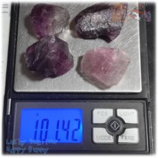 画像8: ◆ 業務用 パープルフローライト 紫蛍石 原石 無選別 未洗浄 約100ｇ 量り売り 天然石 ♪3122 (8)