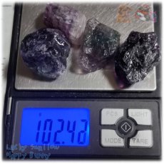 画像8: ◆ 業務用 パープルフローライト 紫蛍石 原石 無選別 未洗浄 約100ｇ 量り売り 天然石 ♪3123 (8)
