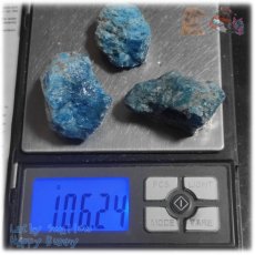 画像8: ◆ 業務用 ブルーアパタイト ラフ 原石 無選別 未洗浄 約100ｇ 量り売り 天然石 ♪3130 (8)