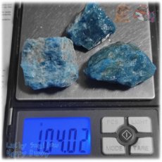 画像9: ◆ 業務用 ブルーアパタイト ラフ 原石 無選別 未洗浄 約100ｇ 量り売り 天然石 ♪3130 (9)
