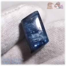 画像3: ◆ 限定品 蛍光反応 チベット産 藍晶石 カイヤナイト Kyanite カボションルース ノンホール No.5224 (3)