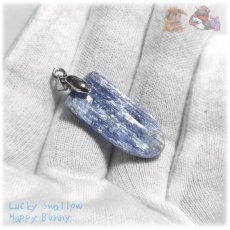 画像8: ◆ 宝石質 結晶 限定品 チベット産 藍晶石 カイヤナイト Kyanite 欠片 原石 ペンダント ネックレス No.5230 (8)