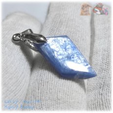 画像5: ◆ 限定品 チベット産 藍晶石 カイヤナイト Kyanite 欠片 原石 ペンダント ネックレス No.5236 (5)