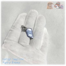 画像8: ◆ 限定品 チベット産 藍晶石 カイヤナイト Kyanite 欠片 原石 ペンダント ネックレス No.5236 (8)