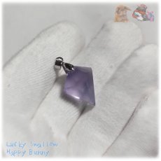 画像6: すみれ色 パープルフローライト 紫蛍石 ロシア産  purple fluorite ペンダント ネックレス No.5735 (6)