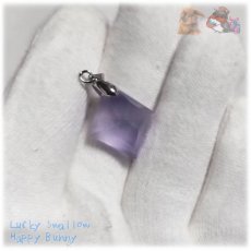 画像9: すみれ色 パープルフローライト 紫蛍石 ロシア産  purple fluorite ペンダント ネックレス No.5736 (9)