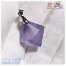 画像10: すみれ色 パープルフローライト 紫蛍石 ロシア産  purple fluorite ペンダント ネックレス No.5736 (10)