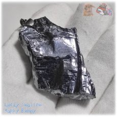 画像1: 約 55mm SUS304金具 非金属炭素鉱石 エリートシュンガイト 金属光沢 高純度化品 ペンダント ネックレス No.5746 (1)