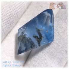 画像6: 標本宝石 青空の宝石 海の宝石 希少特殊カラー ブルーフローライト 青蛍石 標本結晶加工品 ファセットカット ルース ノンホール blue fluorite No.5765 (6)