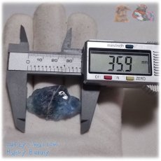 画像12: 断面標本 希少特殊カラー ブルーフローライト 青蛍石 No.5988 (12)