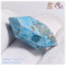 画像4: ブルーアパタイト 燐灰石 マダガスカル産 ファセットカット apatite No.6038 (4)