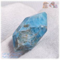 画像5: ブルーアパタイト 燐灰石 マダガスカル産 ファセットカット apatite No.6038 (5)