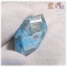 画像9: ブルーアパタイト 燐灰石 マダガスカル産 ファセットカット apatite No.6038 (9)