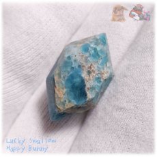 画像9: ブルーアパタイト 燐灰石 マダガスカル産 ファセットカット apatite No.6039 (9)
