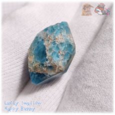 画像10: ブルーアパタイト 燐灰石 マダガスカル産 ファセットカット apatite No.6039 (10)