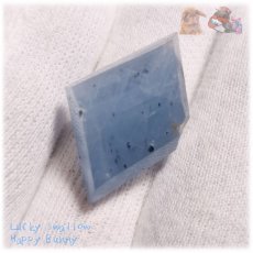 画像4: ブルーカルサイト 方解石 ファセットカット blue calcite No.6040 (4)