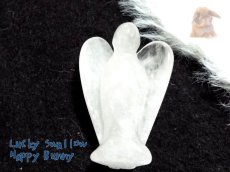 画像2: 天使カービング ホワイトクリスタル てんてんの贈り物♪ No.07 (2)