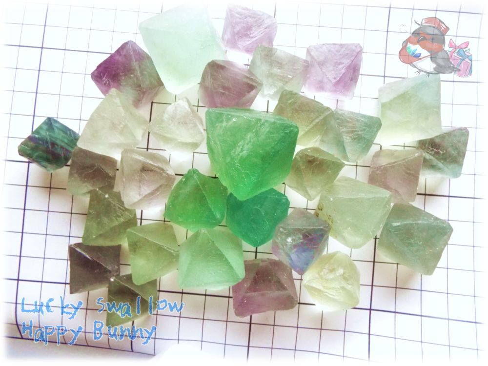 天然石 ⚒️ 限定品♪大きなごろごろフローライト八面体 100g 標本