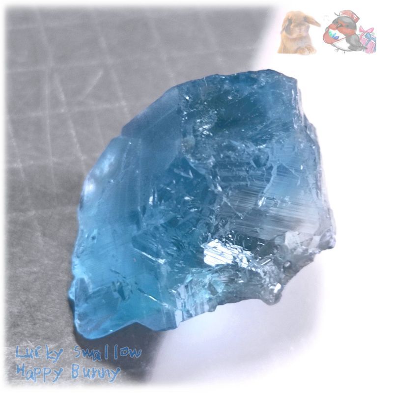 ◆ 秘蔵品 宝石質 特殊希少カラー ブルーフローライト 欠片 結晶 蛍石 原石 No.4885