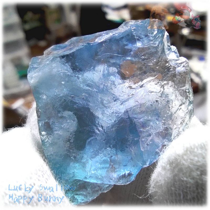 天然ブルークォーツ（青水晶） 希少鉱物標本