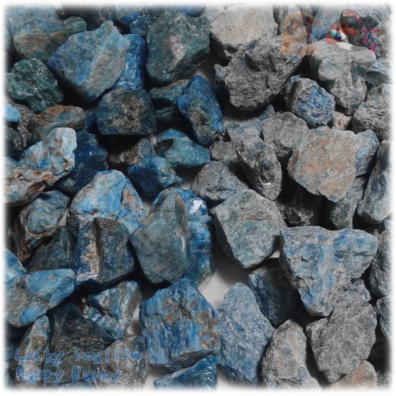 画像1: ◆ 業務用 ブルーアパタイト ラフ 原石 無選別 未洗浄 約100ｇ 量り売り 天然石 ♪3130 (1)