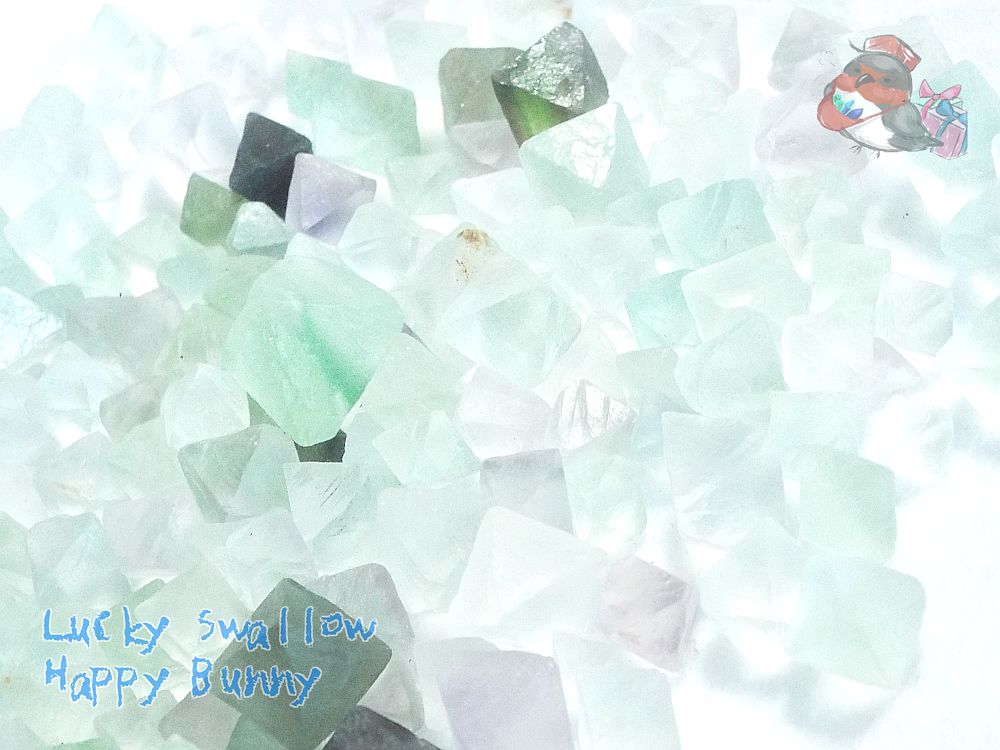 天然石 小粒中心:フローライト八面体♪約100g♪ 天然 小さなミネラル ...