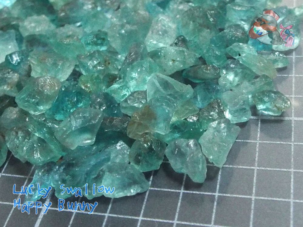 天然石 アパタイト(青緑) 10ｇ♪さざれ石♪ 鉱石・石類 小さなミネラル