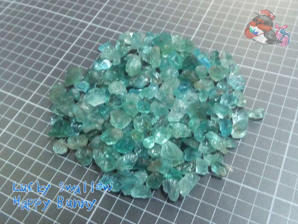 天然石 アパタイト(青緑) 10ｇ♪さざれ石♪ 鉱石・石類 小さなミネラル